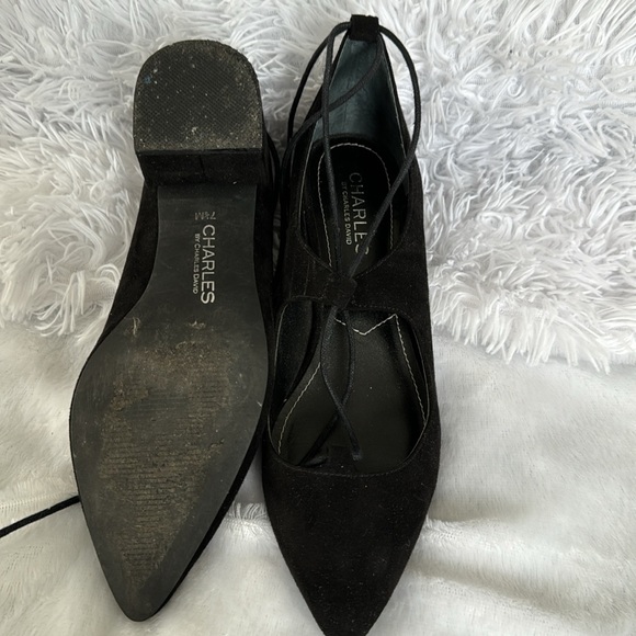 Charles David Lace up chunky heels. - Picture 3 of 4